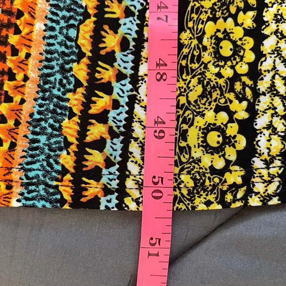 SEVEN ISLANDS Women’s Flowy, Vibrant color Maxi Dress w/ Tassel Belt. Size: (1X) - Picture 10 of 10